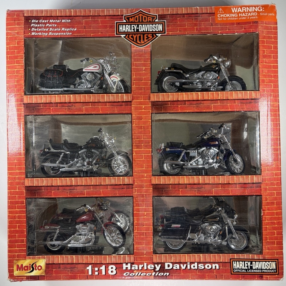 Maisto Harley Davidson Collection 1:18 Scale Diecast Motorcycle Set #32033